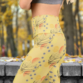 Gorgeous Buff Atomtex Pattern Yoga Capri Leggings