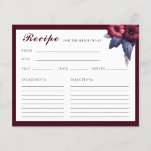 Gorgeous Burgundy Blumenmuster Brautparty Rezept K