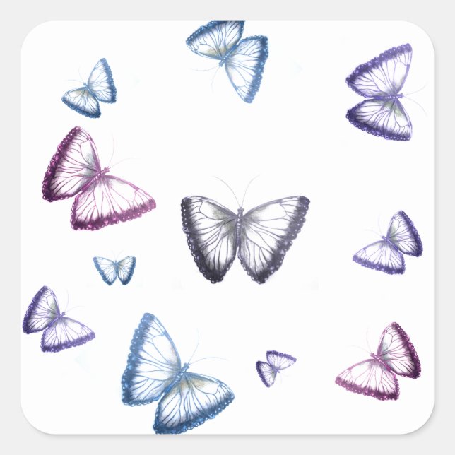 Gorgeous Butterfells Quadratischer Aufkleber (Vorderseite)