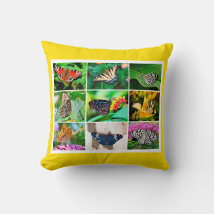 Gorgeous Butterflies Collage, 9 Fotos Kissen