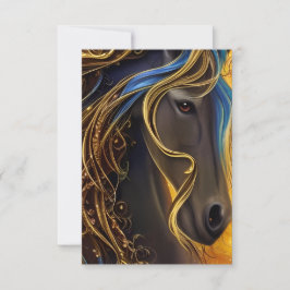 Gorgeous Dark Horse Triptych Dankeskarte