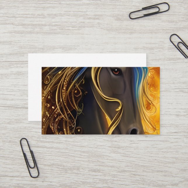 Gorgeous Dark Horse Triptych Visitenkarte (Vorderseite/Rückseite Beispiel)