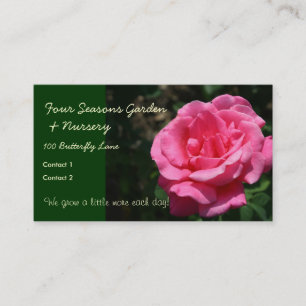 Gorgeous Deep Pink Rose Visitenkarte