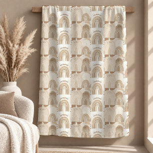 Gorgeous Elfenbein-Beige-Regenbogen-Blattdecke-Dek Fleecedecke