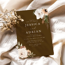 Gorgeous Floral Boho Wedding Einladung