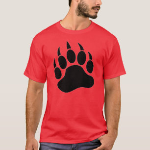 Gorgeous Gay Bear Paw Black on Red-Shirt T-Shirt