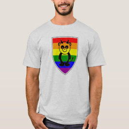 Gorgeous Gay Panda Bear auf Regenbogenflagge T-Shirt