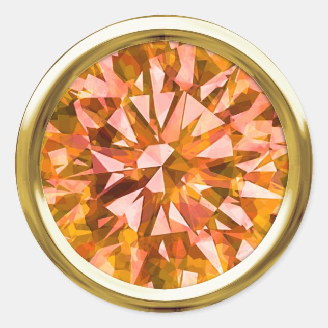 Gorgeous Gem Sunset Runder Aufkleber (Vorderseite)