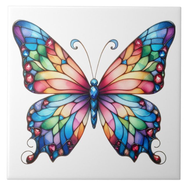 Gorgeous gesteinigtes Glass Butterfly Glow Fliese (Vorderseite)