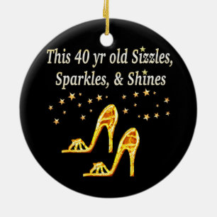 GORGEOUS GOLD 40. SHOE QUEEN KERAMIKORNAMENT