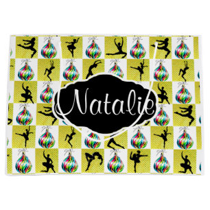 GORGEOUS GOLD CUSTOM BALLERINA GIFT BAG GROßE GESCHENKTÜTE