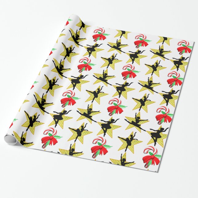 GORGEOUS GOLD DANCER CHRISTMAS DESIGN GESCHENKPAPIER (Ungerollt)