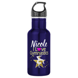 GORGEOUS GOLD I LIEBE GYMNASTICS DESIGN EDELSTAHLFLASCHE