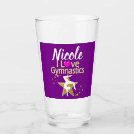 GORGEOUS GOLD I LIEBE GYMNASTICS DESIGN GLAS