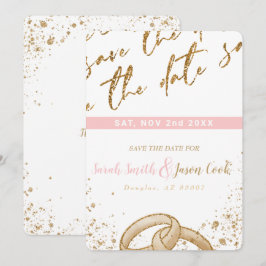 Gorgeous - Goldrosa SAMMLUNG A Save the Date 1 Einladung