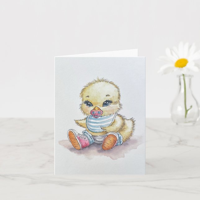 Gorgeous Gosling Greetings Card Karte (Kleine Pflanze)