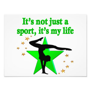 GORGEOUS GREEN GYMNASTICS DESIGN FOTODRUCK