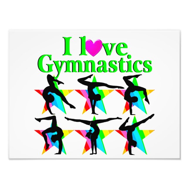 GORGEOUS GREEN I LIEBE GYMNASTICS DESIGN FOTODRUCK (Vorne)