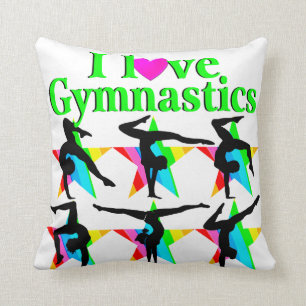 GORGEOUS GREEN I LIEBE GYMNASTICS DESIGN KISSEN