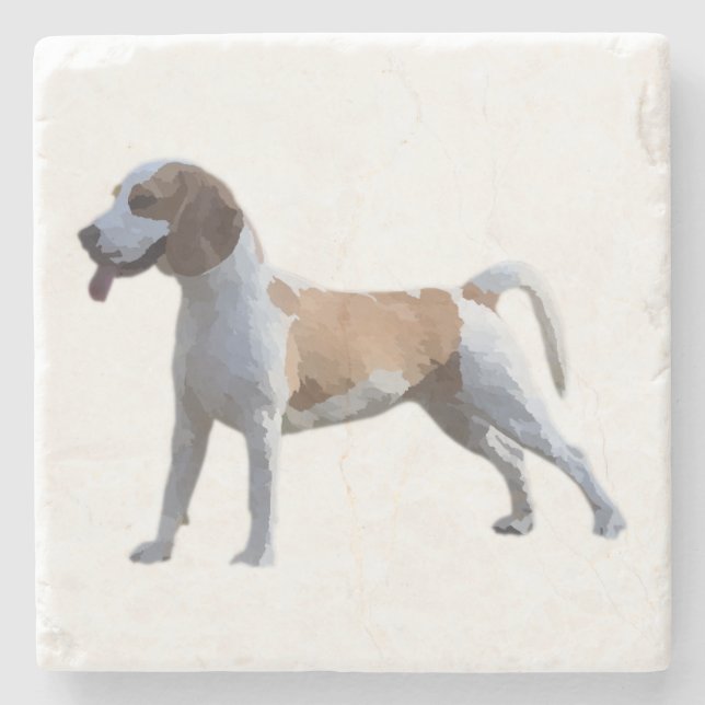 Gorgeous Happy Beagle Marble Untersetzer (Vorderseite)
