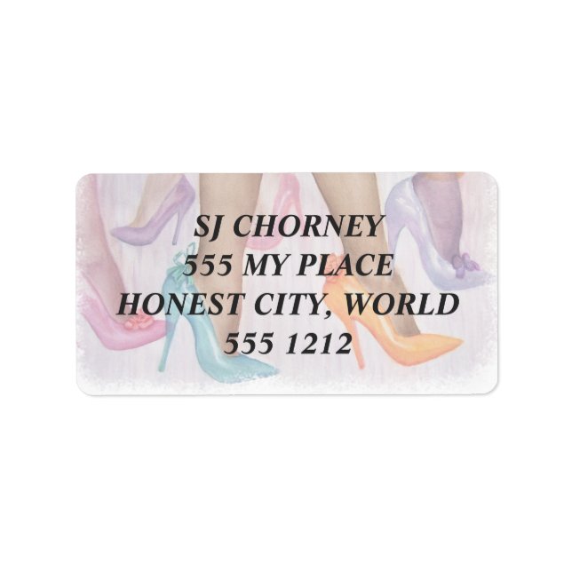 GORGEOUS HI HEELS ADRESSE ETIKETTEN ADRESSAUFKLEBER (Vorne)
