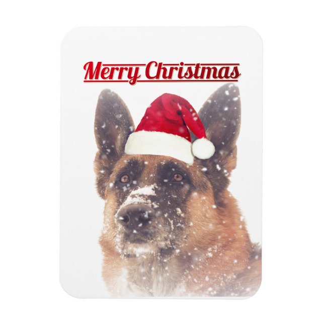 Gorgeous Holiday German Shepherd Magnet (Vertikal)