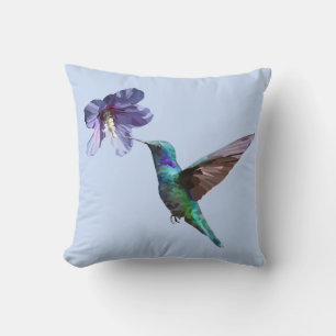 Gorgeous Hummingbird/Hibiskus Throw Kissen