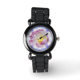 Gorgeous Lotus Blume römische Zahlen Armbanduhr