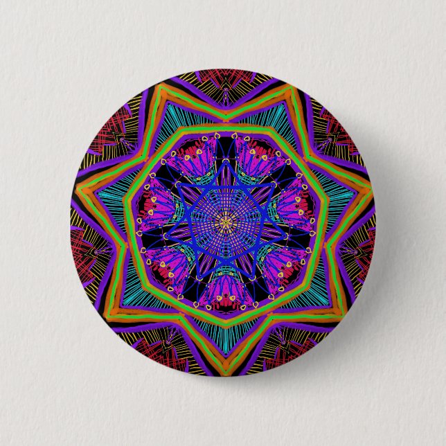 Gorgeous Mandala-Muster Button (Vorderseite)