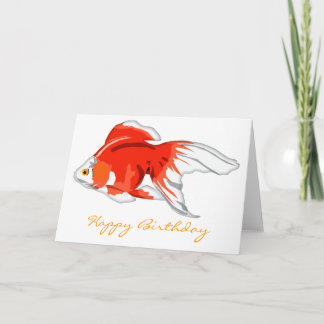 Gorgeous Orange Goldfish Geburtstag Karte