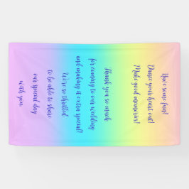 Gorgeous Pastel Rainbow Gradient Wedding Banner