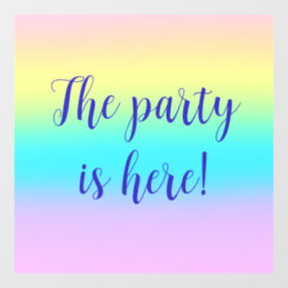 Gorgeous Pastel Rainbow Gradient Wedding Fensteraufkleber