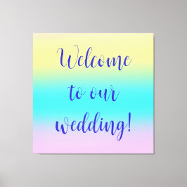 Gorgeous Pastel Rainbow Gradient Wedding Leinwanddruck