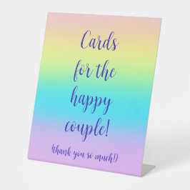 Gorgeous Pastel Rainbow Gradient Wedding Sockelschild