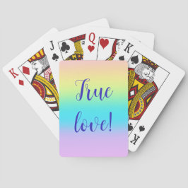 Gorgeous Pastel Rainbow Gradient Wedding Spielkarten