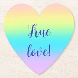 Gorgeous Pastel Rainbow Gradient Wedding Untersetzer