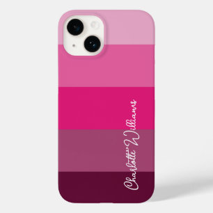 GORGEOUS PINK FARBSTRIPE LINE PATTERNAME Case-Mate iPhone 14 HÜLLE