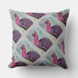 GORGEOUS PINK PEACOCK KISSEN