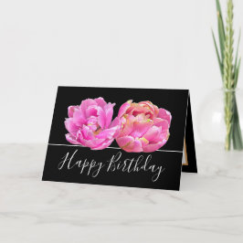 Gorgeous Pink Tulip Hübsch Floral Bouquet Geburtst Karte