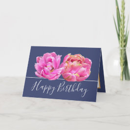 Gorgeous Pink Tulip Hübsch Floral Bouquet Geburtst Karte