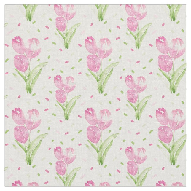 Gorgeous Pink Tulips Stoff (Nahaufnahme)