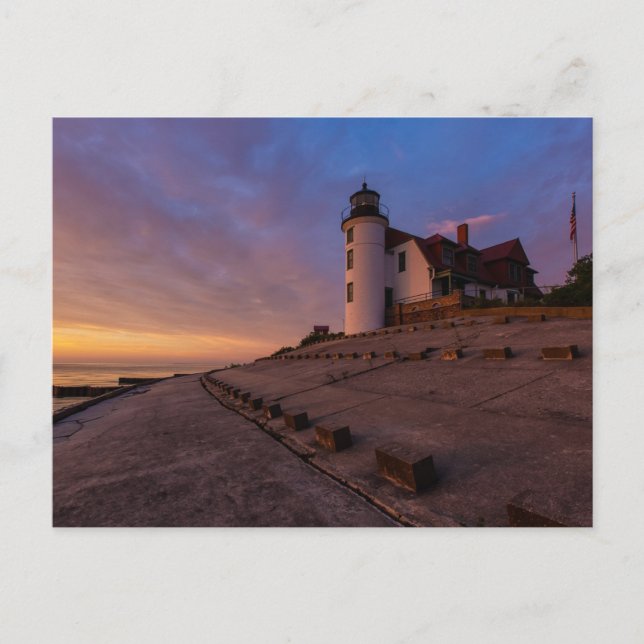 Gorgeous Point Betsie Light Postkarte (Vorderseite)