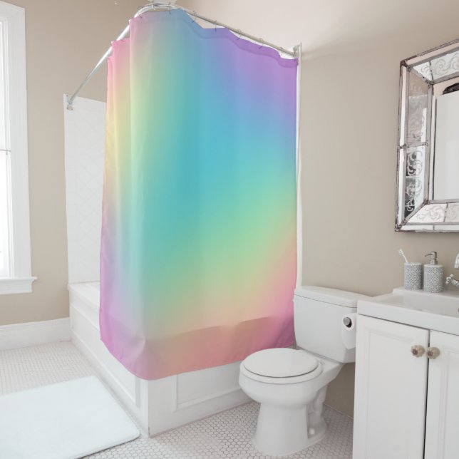 Gorgeous Rainbow Gradient Duschvorhang (Beispiel)