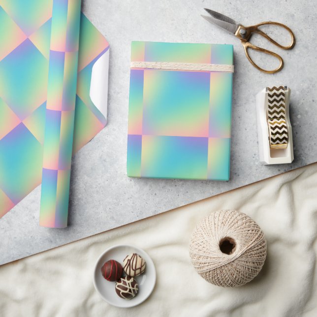 Gorgeous Rainbow Gradient Geschenkpapier (Kunsthandwerk)