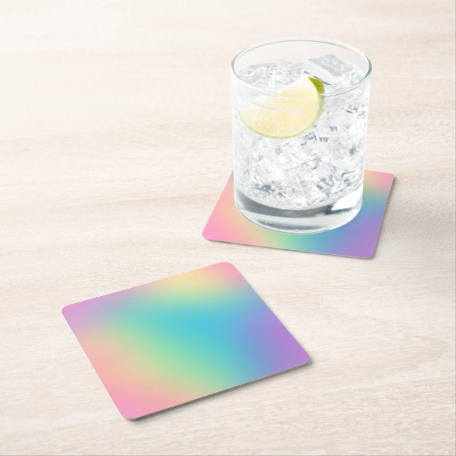 Gorgeous Rainbow Gradient Rechteckiger Pappuntersetzer (Vor Ort)
