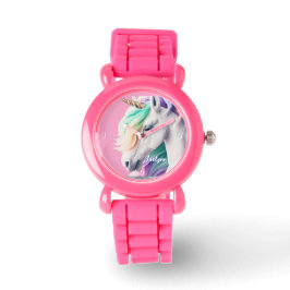 Gorgeous Rainbow Unicorn Armbanduhr