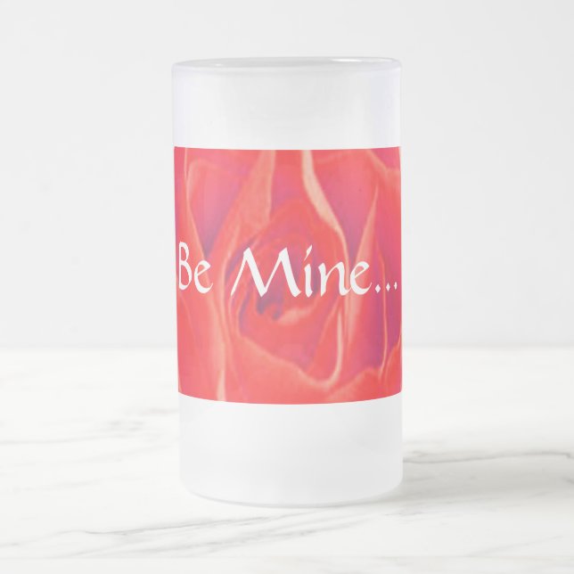 Gorgeous Red Rote Rose Mattglas Bierglas (Mittel)