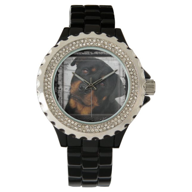 Gorgeous Rottweiler Dog personalisiert Armbanduhr (Vorderseite)