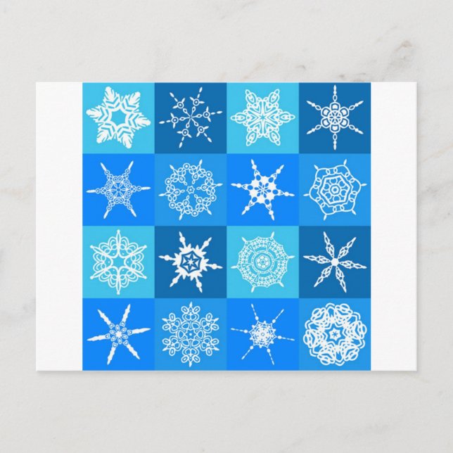 GORGEOUS SNOWFLAKES POSTKARTE (Vorderseite)