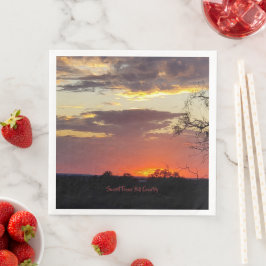 Gorgeous Sunset Texas Hill Country Serviette